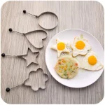 Egg Shaper Kitchen Tools Star, Heart, Round, Flower Shaped Stainless Steel - Pack of 4