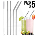 Stainless steel Straw pack of 5