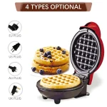 Mini Waffle Maker Breakfast Machine Non Stick Easy Clean  (random color )