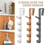 5 Level Over the Door Hook for Hanging Coat, Hats, Purses, Backpacks, Jackets and Other Items