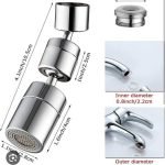 1080°rotatable Faucet Aerator Bathroom Washbasin Tap Splash Filter Kitchen Faucet Extend Faucet Water Saving Bubbler Nozzle