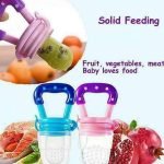 Baby Solid Baby Fruit Pacifier Fresh Fruit Feeder Infant Teething Toy Nibbler Teether Pacifier Safe Silicone Pacifier (Random Color)