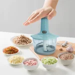 Manual Hand Push Chopper/Multifunctional Hand Pat Chopper and Mixer/Press Cutter Vegetable Meat Grinder