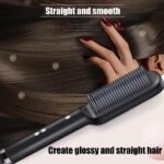 Multifunctional Hair Straightener Brush Ceramic Hair Curler Iron Hot Hair Comb Smoothing Hairbrush